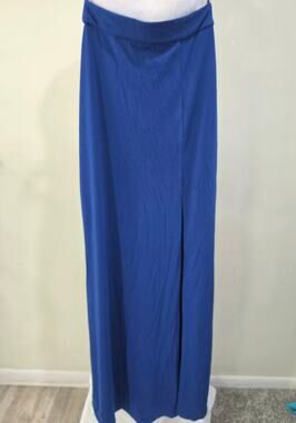 Speechless Teens Juniors Royal Blue Side Slit Maxi Skirt Size 1 NWOT